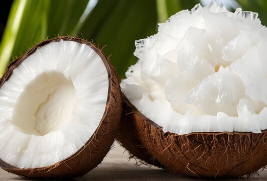 Delicious coconuts cut out beautiful pic