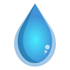 Blue clean water drop simple design