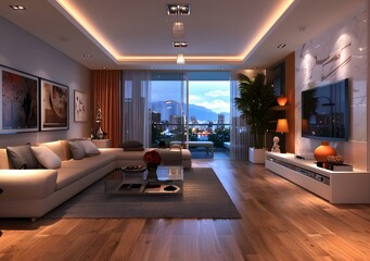 Naklejka premium Living room