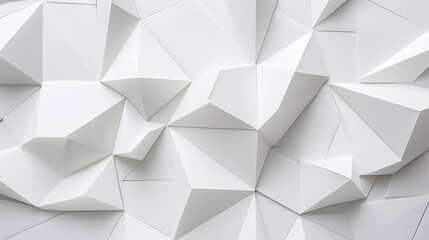 Fototapeta premium White Geometric Raised Pattern with Depth