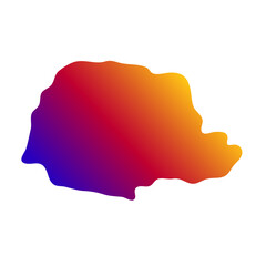 Obraz premium Parana map gradient 
