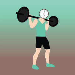 Obraz premium man lifts burble