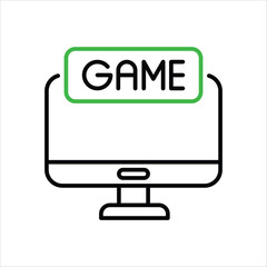 Computer Game vector icon