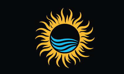 Sun icons Vector illustration