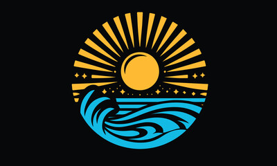 Sun icons Vector illustration