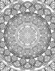 Full Page Mandala Letter Size for Coloring Pages Mandala, Adult, Kids, Lined Pages inspired by Islam Arabic Pakistan Indian. For Publishing Use ADULT Mandala Relaxing Coloring Pages Print