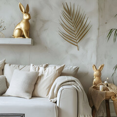 "Luxury Sofa in Beautifully Decorated Living Room"
