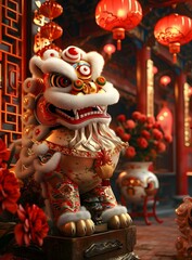 Chinese lion dance