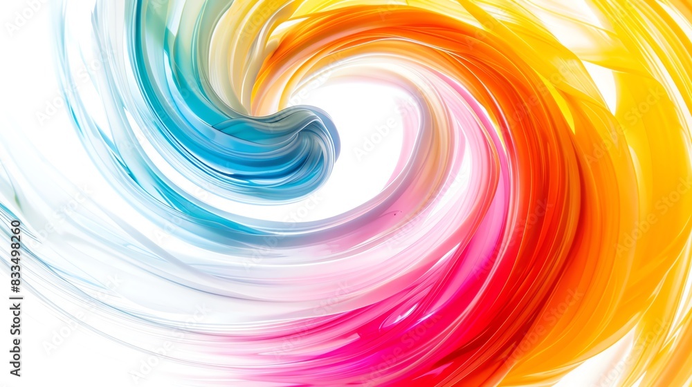 Aufkleber vibrant abstract swirl of colorful paint creating a dynamic and energetic visual, perfect for backgr