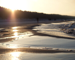 Winter sunset at the beach © MaceUpMySleeve