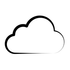 Cloud icon in hand drawn style