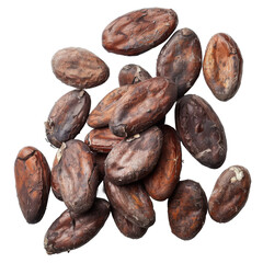 Obraz premium [Transparent Background PNG]Close Up of Roasted Cacao Beans on transparent background