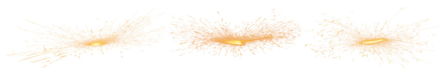 Yellow grinding spark effects set