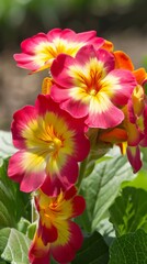 Assorted flowers in a pot with vibrant colors and varying heights