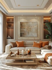 Living room in a modern minimalist style