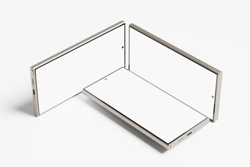 Galaxy S24 Ultra White Blank 3D Rendering Device Mockup