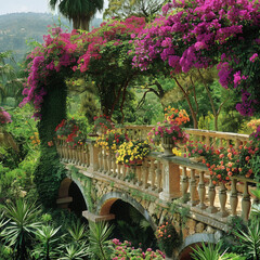 "Bridge Spanning Above a Beautiful Meadow