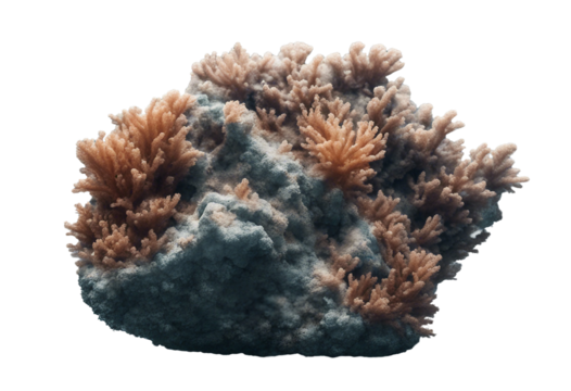 Heavy reef rock isolated on transparent background