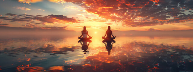 Fototapeta premium Peaceful Evening Meditation