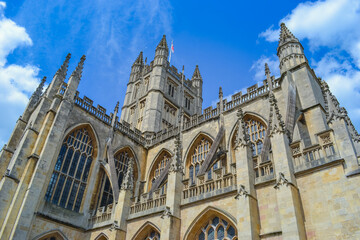 UK, Bath, 26.05.2024: Bath Abbey, late Medieval church with a Victorian Gothic interior