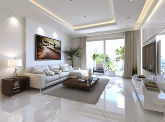 Modern minimalist living room