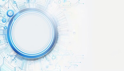 Obraz premium A blue circle with white lines and dots by AI generated image