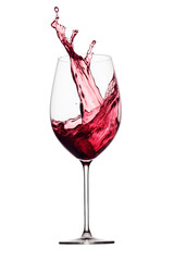 Custom vertical slats for kitchen with your photo Dramatic red wine splash captured mid-air with a wine glass, showcasing the vibrant color and dynamic movement of the liquid cut out transparent isolated on white background PNG file
