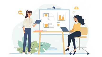 Obraz premium Supervisor Conducting Performance Reviews
