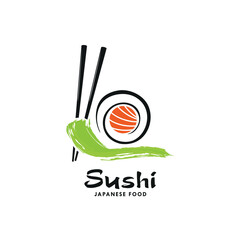 Sushi logo roll snail