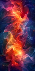 Fototapeta premium Colorful abstract fractal flame