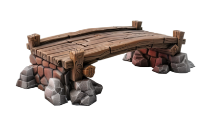 [Transparent Background PNG]Wooden Bridge Isolated on transparent background