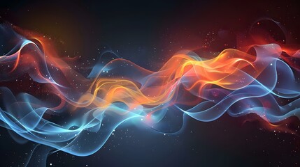 Obraz premium Abstract Wavy Colorful Background