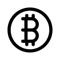 bitcoin line icon