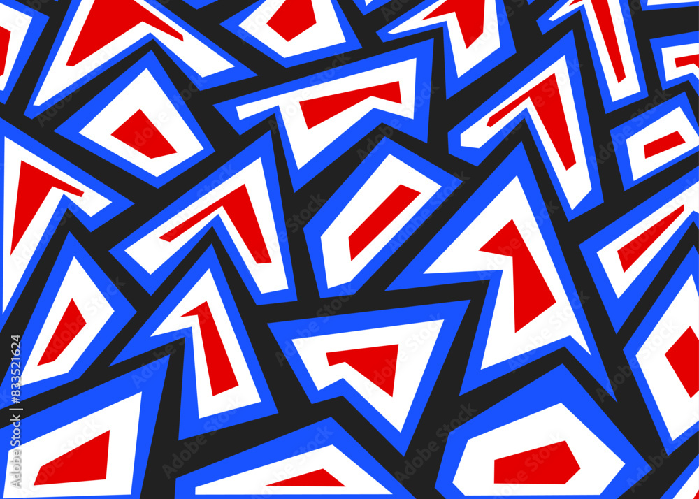 Poster abstract background with irregular colorful geometric pattern