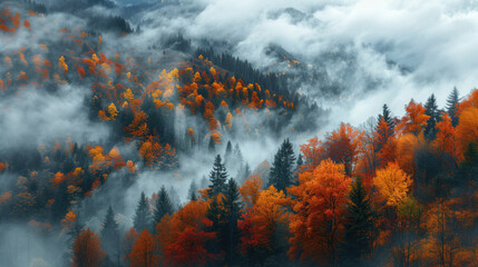 Autumn landscape in mountains