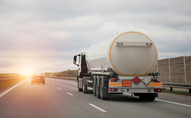 Petrol Sustainable Aviation Fuel Truck Transporter Hauling Oil And Gas Products. Compressed Gasoline Diesel Hauler Tank Truck