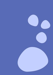 Blue background with abstract freeform shapes