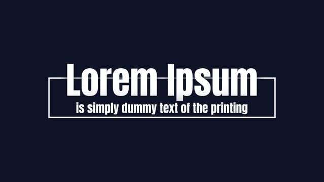 Text Animation Surrounded by Minimal Lines
