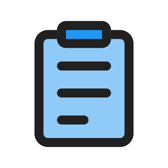 clipboard line color icon