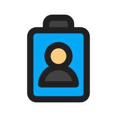 id card line color icon