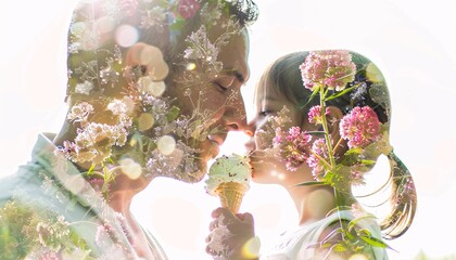 Double Exposure Portraiture Father and Child Bonding for Fathers Day