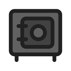 safe box line color icon