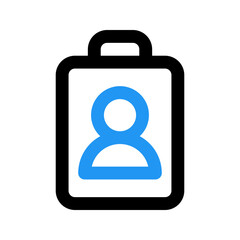 id card line color icon