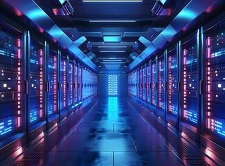 Futuristic server room