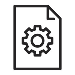 document  icon line concept design