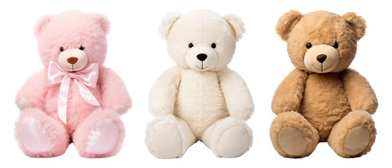 Colorful teddy bear toy set