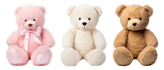 Colorful teddy bear toy set