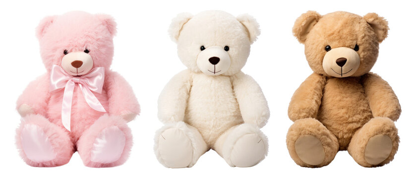 Naklejki Colorful teddy bear toy set