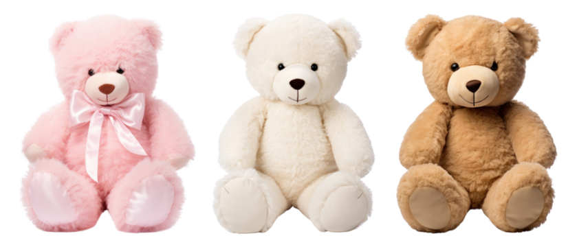 Colorful teddy bear toy set