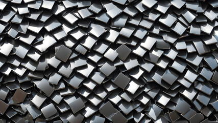 Shiny iron steel background pattern, Generative AI